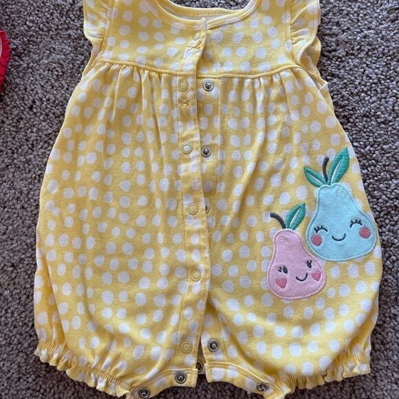 Carter's Baby Girls' Snap Up Cotton Romper 3M NWOT - Picture 8 of 16